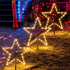 Salcar 3/6 piece set LED solar garden lights with star