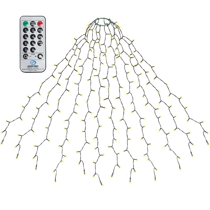 Salcar 2 m LED Christmas tree light chain, 200 LEDs, with remote control, USB powered