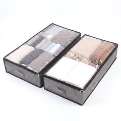 Sekey Unterbett-Aufbewahrungstasche 110L – Faltbare Aufbewahrungsbox mit transparentem Deckel, Doppelreißverschluss & 4 Tragegriffen, 100 × 50 × 19 cm, für Kleidung, Bettwäsche & Decken