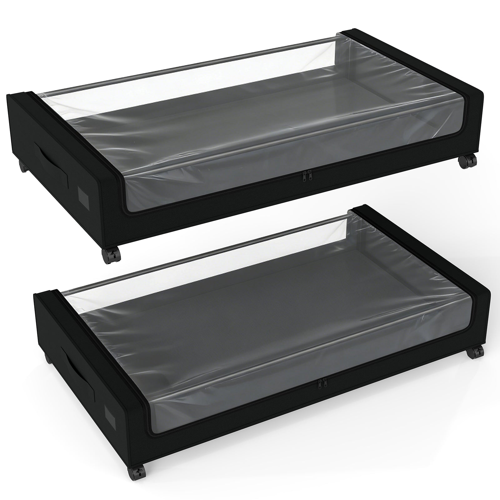 unter bett aufbewahrung rollen Sekey Unterbett-Aufbewahrungsbox mit Rollen 78 × 44 × 14 cm, Metallrah – sekeymall