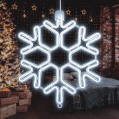 Salcar LED Schneeflocke Weihnachtsdeko Kaltweiß – 40/60 cm, 300 LEDs, IP44 für Fenster & Außen
