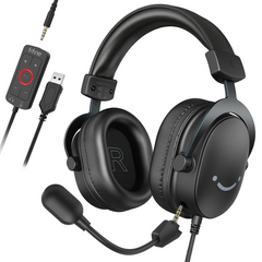 Fifine 3,5mm / USB Gaming Headset mit Mikrofon, 50mm Treiber, H9