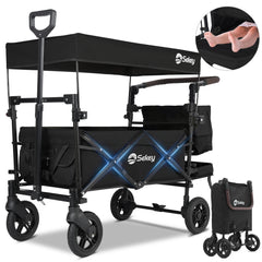 Sekey 150KG Foldable Wagon with Canopy, Children's Handcart, 5050 