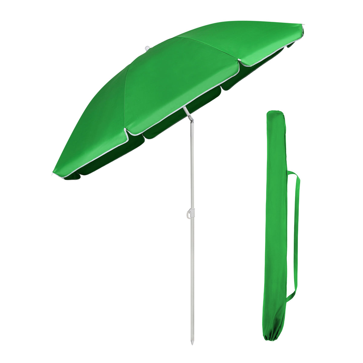 Sekey Sonnenschirm 180 cm, Balkonschirm, Strandschirm, mit Schutzhülle