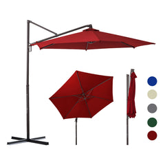 Sekey Ampelschirm 300 cm – Aluminium Sonnenschirm mit 360° Drehung, Neigefunktion, UV50+ Schutz Sekey