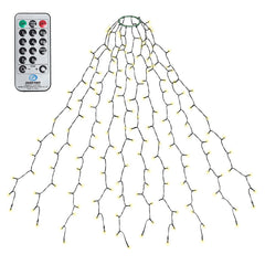 Salcar 2 m LED Christmas tree light chain, 200 LEDs, with remote control, USB powered