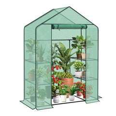 Sekey XL Foliengewächshaus 200×145×75 cm – Stabiles Balkon-Gewächshaus mit 4 Regalböden für gesundes Pflanzenwachstum