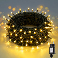 Salcar LED Lichterkette 5 m mit 50 LEDs, Gelb, 8 Lichtmodi & Memory, 4,5 V Niedervolt, Weihnachtsbeleuchtung für Innen & Außen