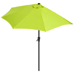 Sekey 270 cm Halbrund Sonnenschirm mit Kurbel, Sonnenschutz UV50+ Sekey