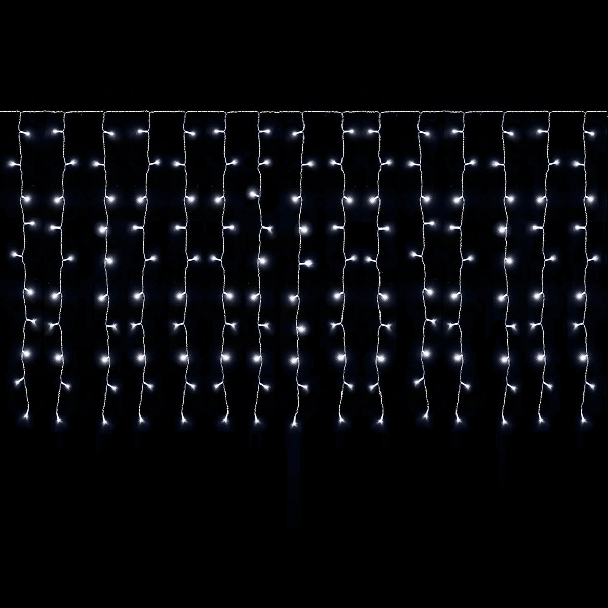 SALCAR LED Eisregen Fenster Lichtervorhang – Kaltweiß, 8 Modi, Timer & Memory, IP44 Wasserdicht – Für Innen & Außen, Weihnachtsbeleuchtung für Fenster, Balkon & Wand (2m/3m/6m)