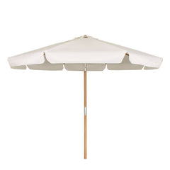 Sekey 300 cm wooden parasol with valance, sun protection UV50+