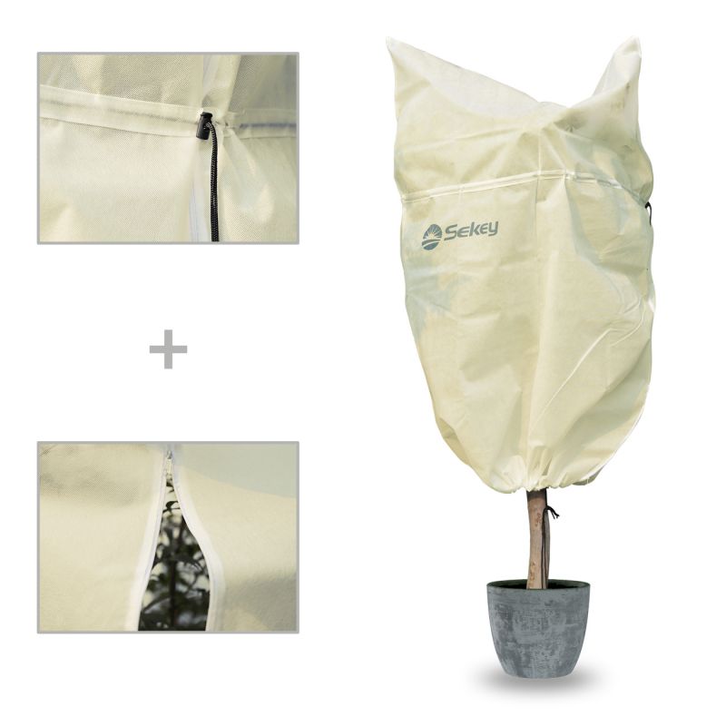 Sekey winter protection pot plant bag made of 80 g/m² nonwoven fabric, beige