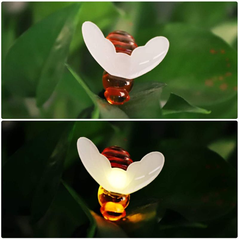 Salcar 5 m / 10 m LED solar bee fairy lights, 30 / 60 LEDs