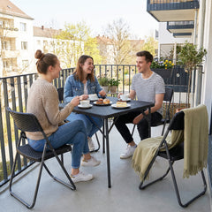 Sekey 5-piece garden furniture set, 4 chairs with folding table