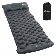 Sekey Selbstaufblasbare Isomatte 200×70×10 cm – Ultraleicht, Komfortabel & Grau für Camping, Trekking & Outdoor