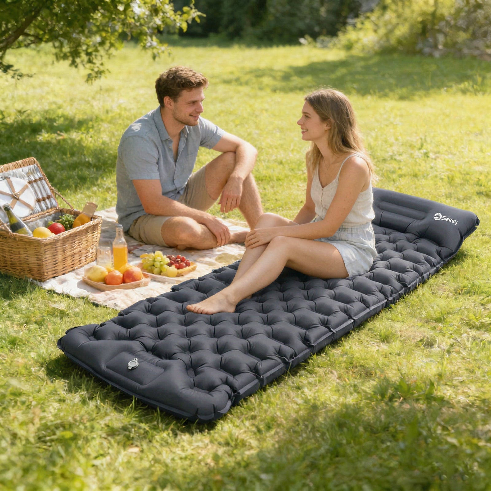 Sekey Selbstaufblasbare Isomatte 200×70×10 cm – Ultraleicht, Komfortab – sekeymall