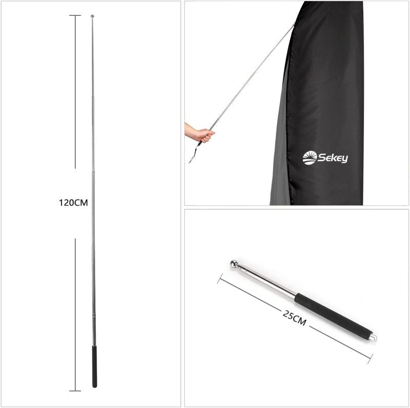 Sekey 280 x 30/81/46 cm protective cover for 400 cm cantilever umbrella, made of polyester fabric