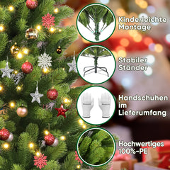 Salcar 180/210/240cm Künstlicher Weihnachtsbaum, Nordmanntanne, mit 762/1080/1576 PE Spitzen