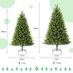 Salcar 180/210/240cm Künstlicher Weihnachtsbaum, Nordmanntanne, mit 762/1080/1576 PE Spitzen