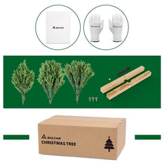 Salcar 180/210cmKünstlicher Weihnachtsbaum, Edeltanne, mit 450/650 LEDs und 1150/1486 PE-Zweigen und 472/728 PVC-Zweigen Salcar