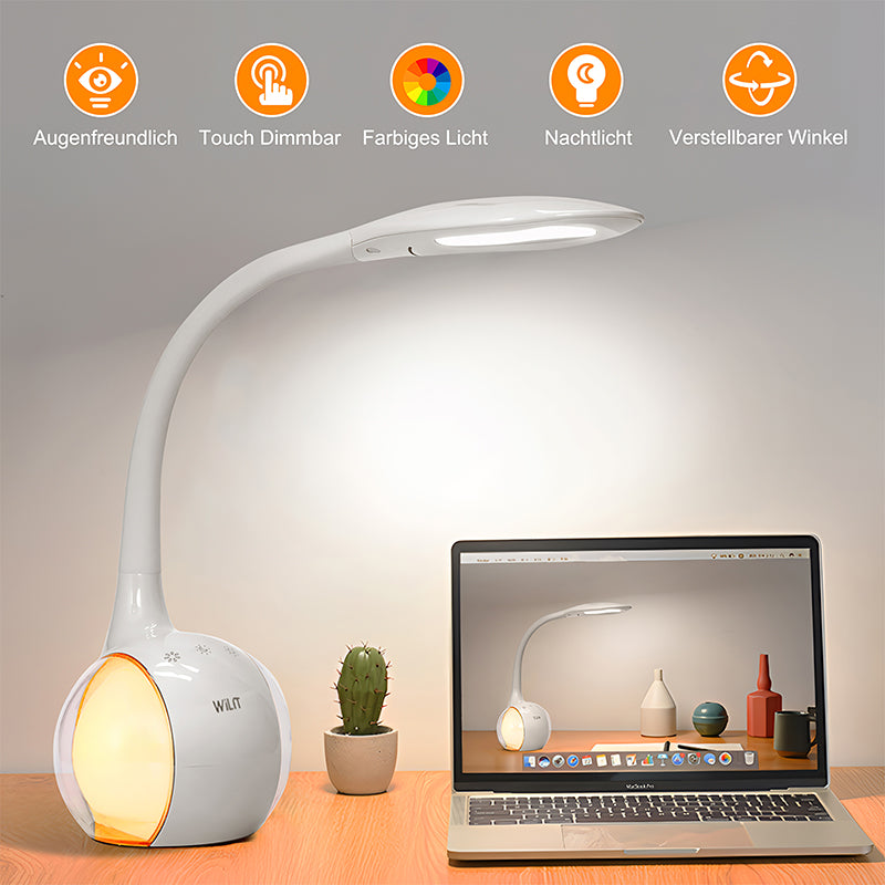 WILIT T3 5W LED desk lamp for children, with 3 brightness levels, with colored light among 256 colors