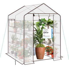 Sekey foil greenhouse 200x145x145 cm – balcony greenhouse with 10 shelves, stable &amp; ideal for healthy plant growth