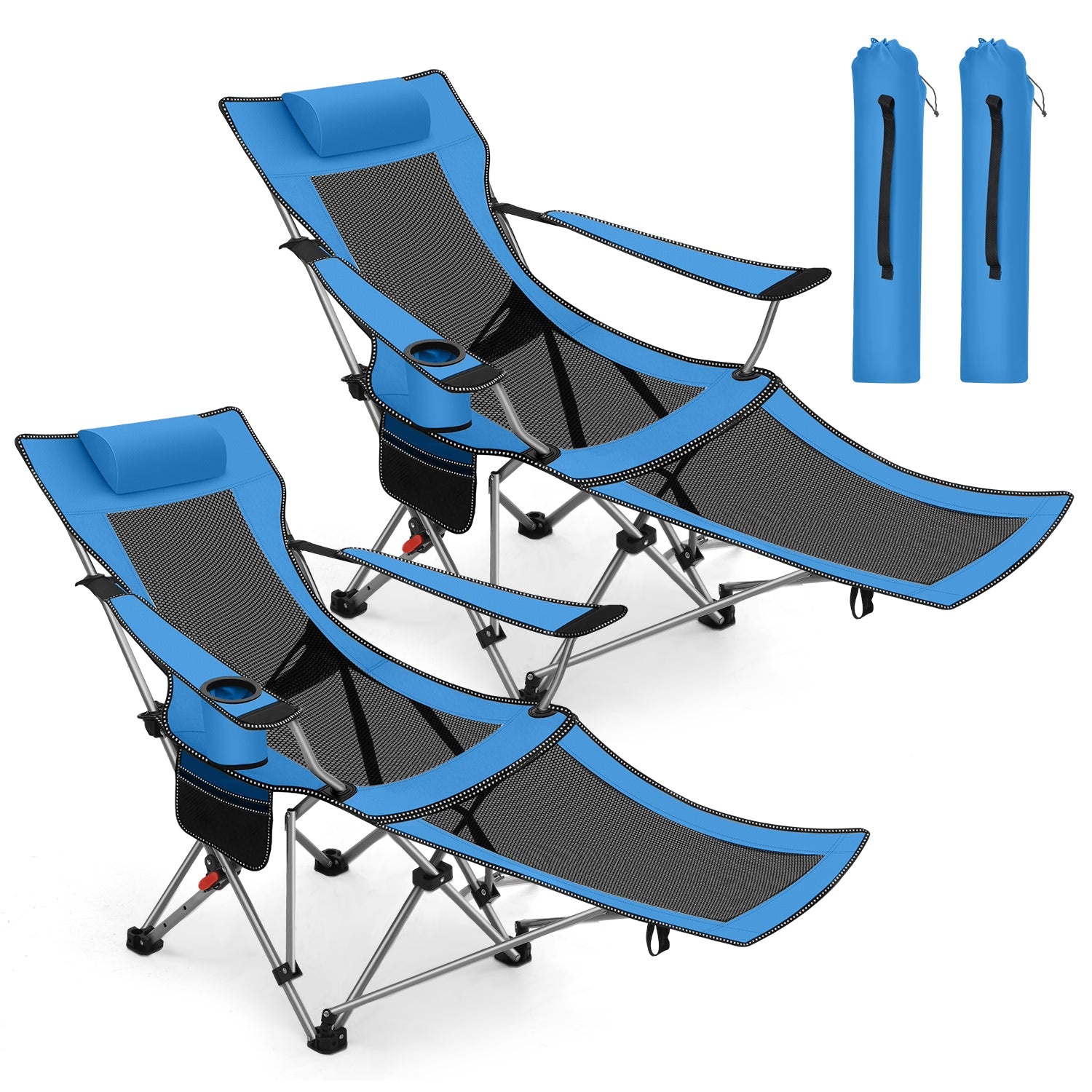 fußstütze campingstuhl Sunula Klappbarer Campingstuhl, Liegestuhl 2-in-1, Belastbar bis 100 – sekeymall