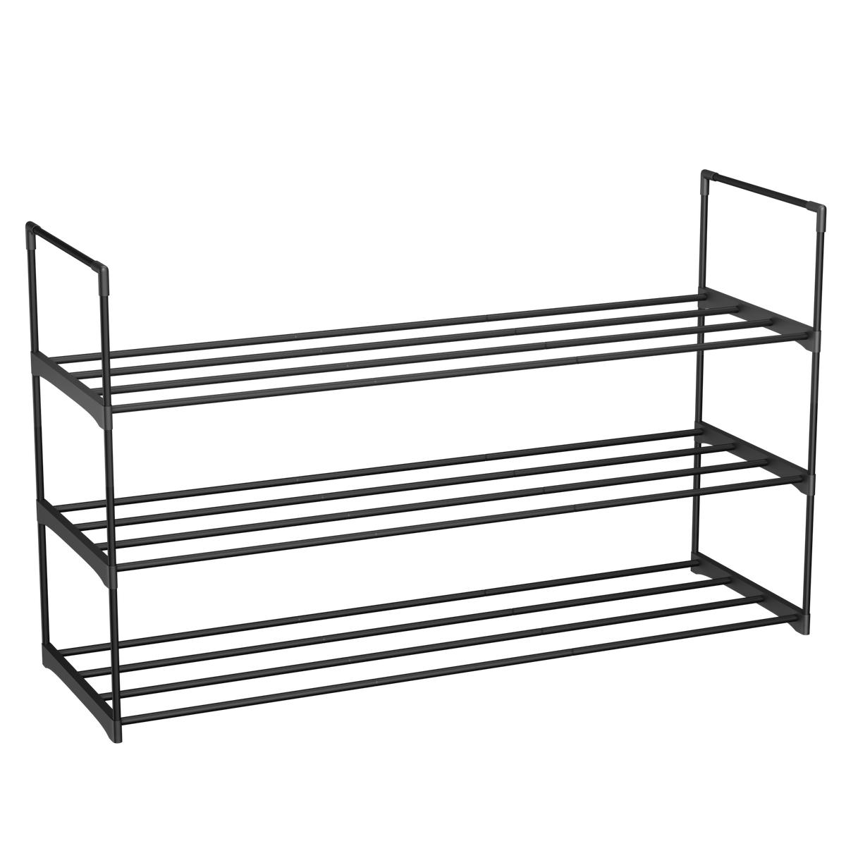 Sekey Schuhregal 3 Ebenen – Stapelbares Metall-Schuhregal, platzsparend für Flur & Kleiderschrank, für 15–18 Paar Schuhe