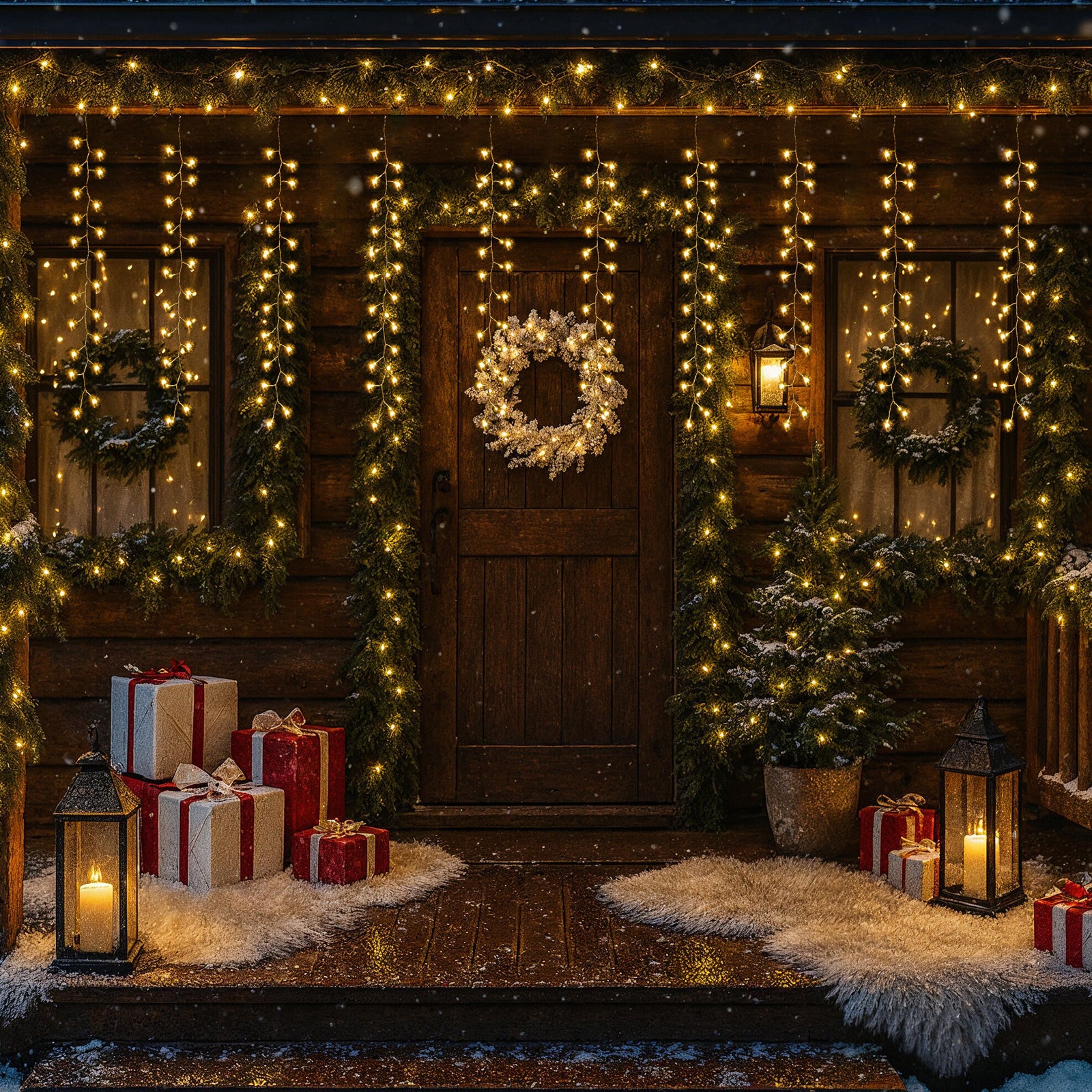SALCAR LED-Lichtervorhang 300er Eisregen 3x1 m, 8 Modi & Timer, Warmweiß, IP44, Innen- & Außenbeleuchtung für Weihnachten & Party