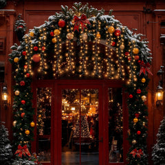 Salcar LED-Lichtervorhang 300er Eisregen 3x1 m, 8 Modi & Timer, Warmweiß, IP44, Innen- & Außenbeleuchtung für Weihnachten & Party