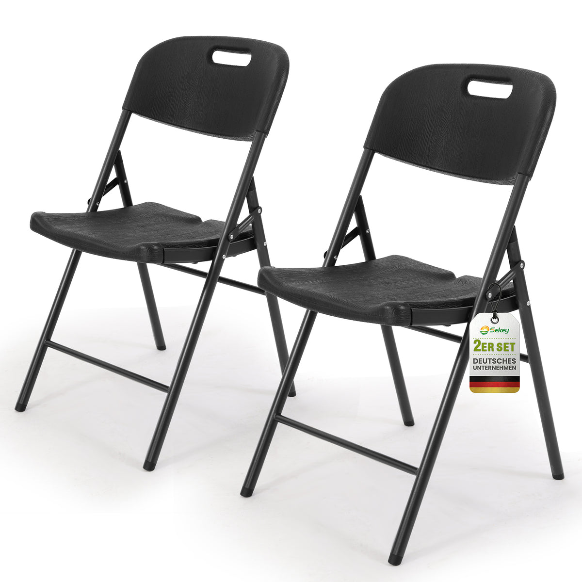 Sekey Klappstuhl Holzmaserung – Klappbare Gartenstühle für Balkon, Terrasse & Garten (2er, 4er & 6er Sets)
