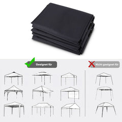 Sekey 3×3m Seitenwand für Pavillon, 2er Set, mit Reißverschlussv und Fenster