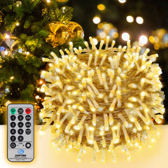 Salcar LED Lichterkette mit 5m/10m/15m/20m Länge – 50–300 LEDs, Fernbedienung, 8 Modi, Timer & IP44 Wasserdicht, für Weihnachtsdeko, Party, Hochzeit, Garten – Warmweiß