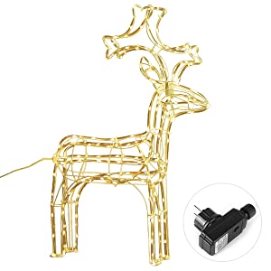 Salcar 60 cm LED reindeer Christmas lights, 140 LEDs