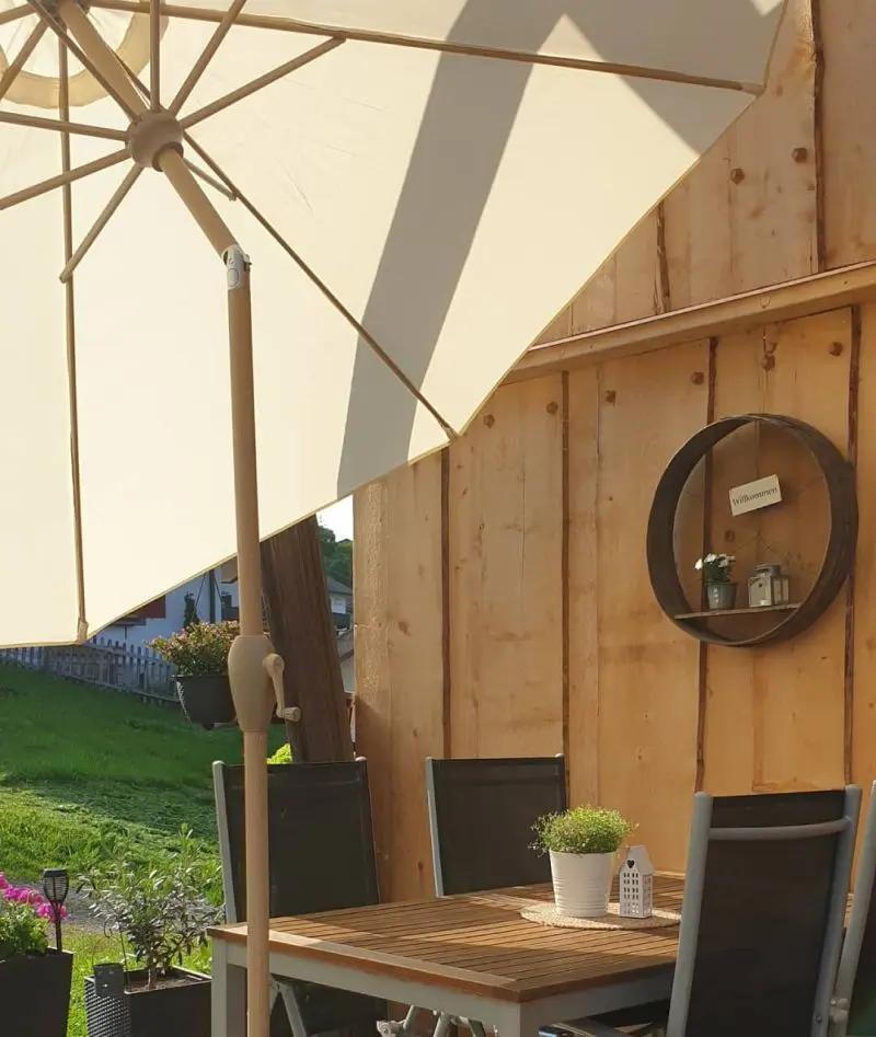 sonnensegel zum kurbeln Sekey 300 cm Sonnenschirm mit Kurbel, Sonnenschutz UV50+, aus – sekeymall