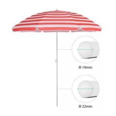 Sekey ∅ 160 cm Strandschirm mit Schutzhülle, Sonnenschutz UV25+ Sekey