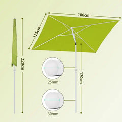 Sekey 180 x 125 cm Balkonschirm Rechteckig mit Schutzhülle, Sonnenschutz UV50+ Sekey