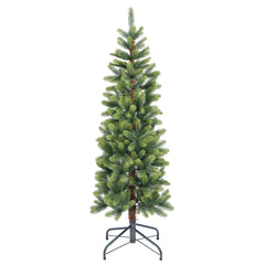 Salcar Schmaler Künstlicher Weihnachtsbaum 120/150/180/210 cm | Slim Nordmanntanne aus PE, Platzsparend, Realistisch, Wiederverwendbar, Mit Metallständer