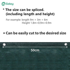 Sekey balcony privacy screen made of 220 g/m² HDPE, green