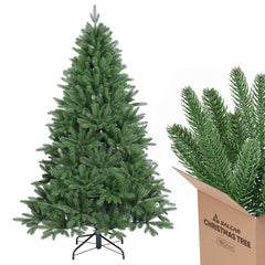 Salcar Premium Künstlicher Weihnachtsbaum 150cm/180cm/210cm – Nordmanntanne aus 100 % PE, naturgrün, form- & farbstabil, geruchlos, nadelfrei Salcar