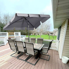 Sekey 200 x 125 cm balcony umbrella rectangular with protective cover, sun protection UV50+