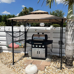 Sekey 245 x 150 x 250 cm Grillpavillon mit Ablage und Haken