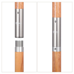 Sekey 220 cm wooden parasol with valance, sun protection UV50+