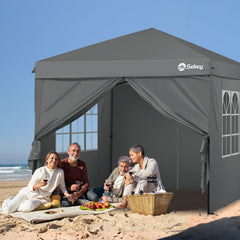 Sekey 3x3 m folding gazebo with 4 side panels and 4 sandbags