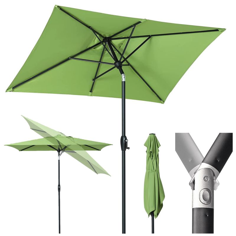 Sekey 210 x 140 cm aluminum parasol with crank, sun protection UV50+