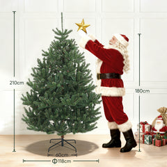 Salcar Artificial Christmas Tree Nordmann Fir – Ultra-realistic, 180 cm / 210 cm with 1118 / 1512 tips, Dense &amp; Robust, For Indoor &amp; Outdoor Use