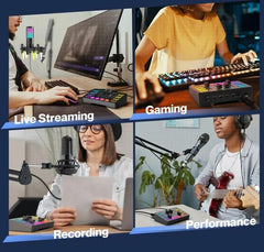 Fifine XLR Gaming Audio Mixer, individuelle Steuerung Sekey