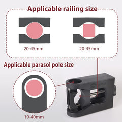 Sekey 20 mm - 45 mm parasol holder for balcony railings