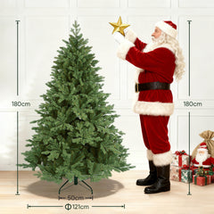 Salcar Künstlicher Weihnachtsbaum Fichte – Dunkelgrün, naturgetreu & extra dicht, PE & PVC, 150 / 180 / 210 cm