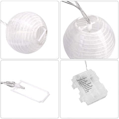 Salcar LED Laternen Lichterkette Outdoor mit Batterie – Timer & 8 Modi, Wetterfest für Hochzeit, Garten, Balkon, Terrasse Salcar